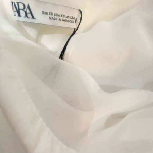 ZARA Collection White Balloon Hem Midi Skirt Size XS NWT! - Picture 11 of 12